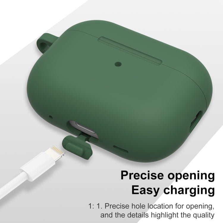 For AirPods Pro 2 Thickened One-piece Shockproof Earphone Case(Pine Green) - For AirPods Pro 2 by PMC Jewellery | Online Shopping South Africa | PMC Jewellery | Buy Now Pay Later Mobicred