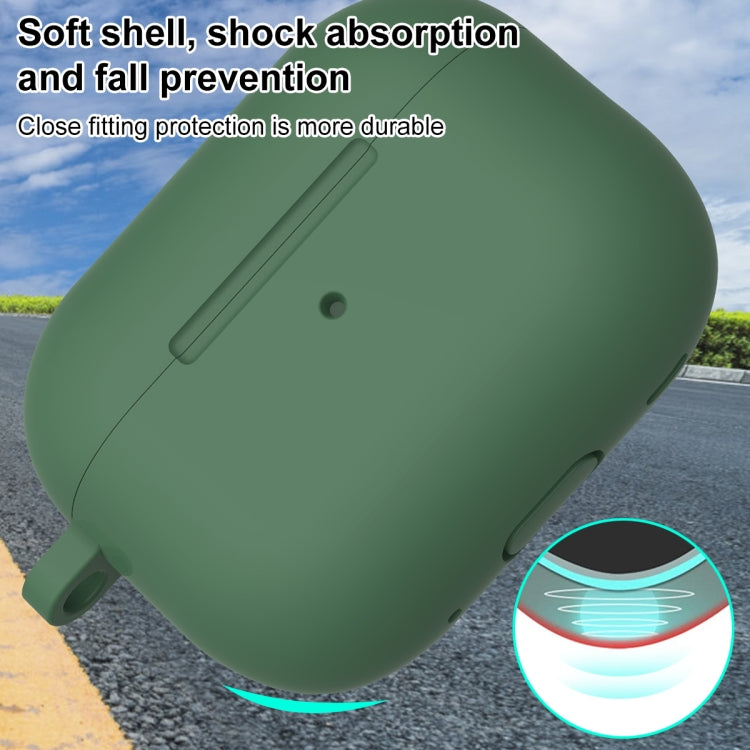 For AirPods Pro 2 Thickened One-piece Shockproof Earphone Case(Pine Green) - For AirPods Pro 2 by PMC Jewellery | Online Shopping South Africa | PMC Jewellery | Buy Now Pay Later Mobicred