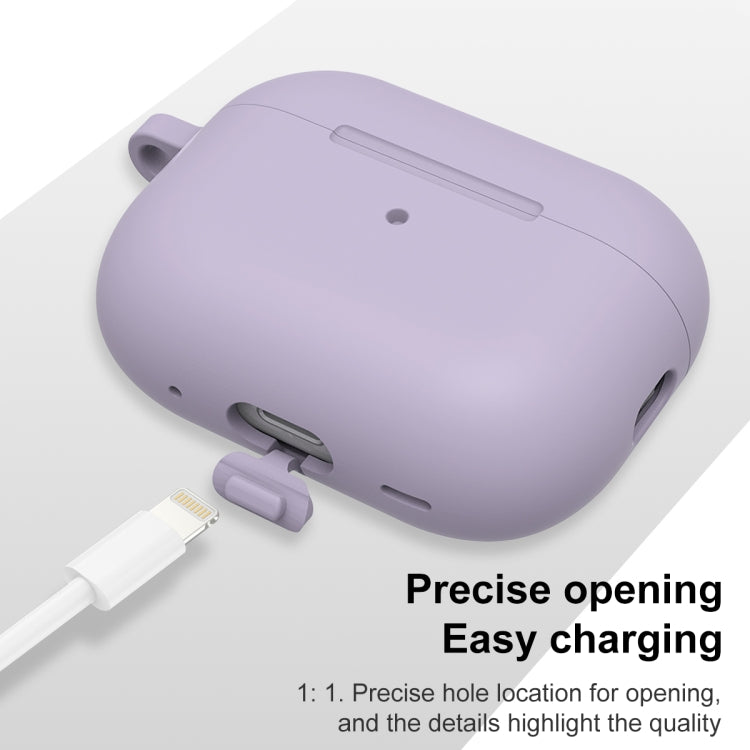 For AirPods Pro 2 Thickened One-piece Shockproof Earphone Case(Lavender Purple) - For AirPods Pro 2 by PMC Jewellery | Online Shopping South Africa | PMC Jewellery | Buy Now Pay Later Mobicred