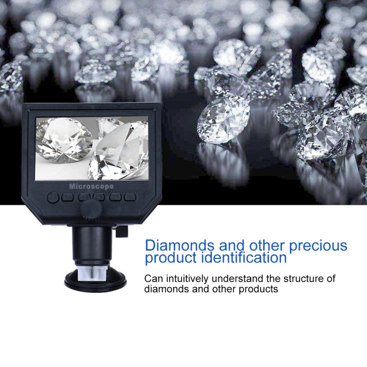 G600 600X 3.6MP 4.3 inch HD LCD Display Portable Digital Microscope, Plug:UK Plug - free shipping - PMC Jewellery - Order now!