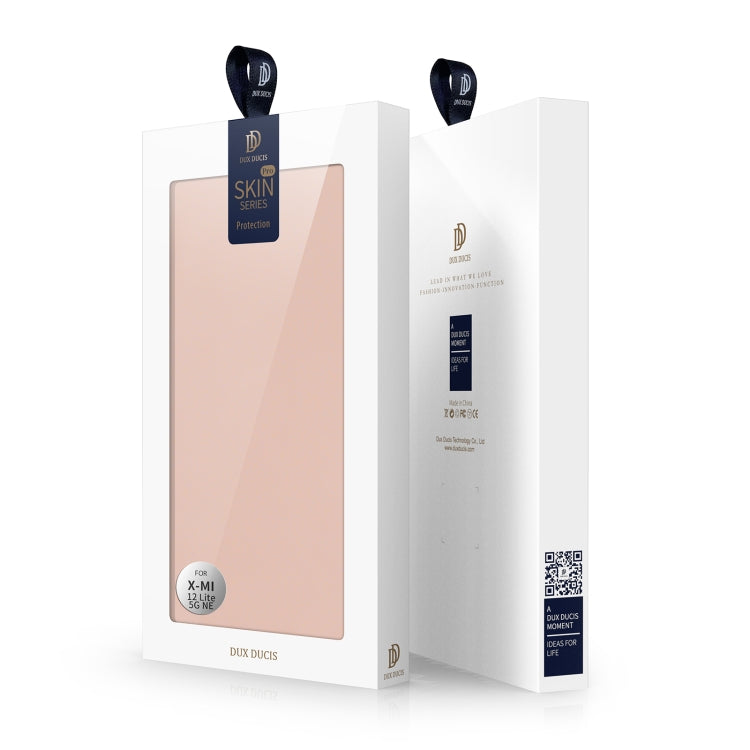 For Xiaomi 12 Lite 5G NE DUX DUCIS Skin Pro Series Horizontal Flip Phone Leather Case(Rose Gold) - Xiaomi Cases by DUX DUCIS | Online Shopping South Africa | PMC Jewellery | Buy Now Pay Later Mobicred