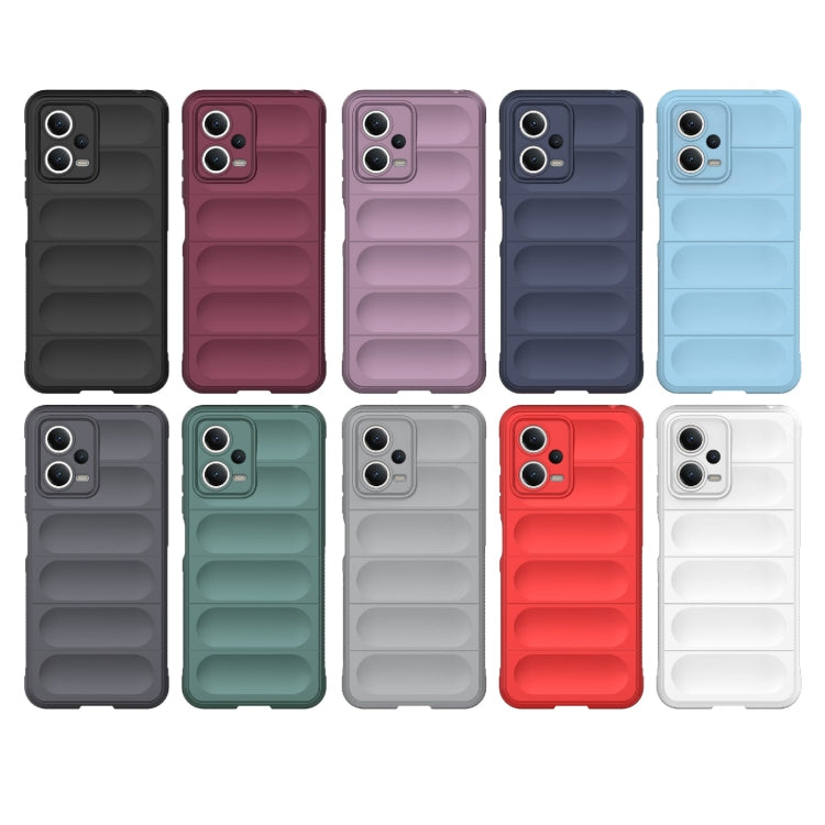 For Xiaomi Redmi Note 12 5G /  Note 12 5G India Magic Shield TPU + Flannel Phone Case(Grey) - Note 12 Cases by PMC TechLife | Online Shopping South Africa | PMC TechLife | Buy Now Pay Later Mobicred