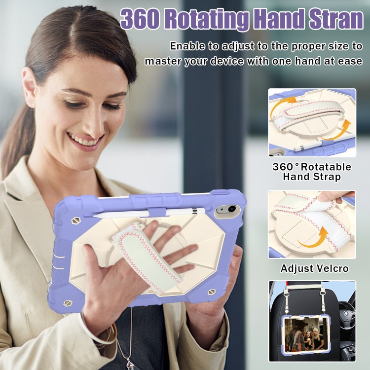 For iPad 2025 / 2022 Contrast Color Robot Shockproof Silicon + PC Tablet Protective Case(Purple beige) - iPad 2025 / 2022 Cases by PMC TechLife | Online Shopping South Africa | PMC TechLife | Buy Now Pay Later Mobicred