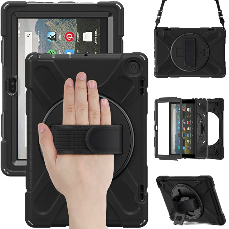 For Amazon Fire HD 8 2022 Hard PC Soft Silicone Full Body Protective Tablet Case(Black) - Amazon by PMC TechLife | Online Shopping South Africa | PMC TechLife | Buy Now Pay Later Mobicred