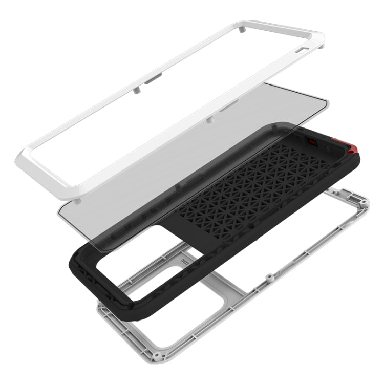 For Galaxy A71 LOVE MEI Metal Shockproof Waterproof Dustproof Protective Case(White) - Galaxy Phone Cases by LOVE MEI | Online Shopping South Africa | PMC TechLife | Buy Now Pay Later Mobicred