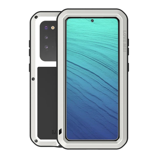 For Galaxy S20 LOVE MEI Metal Shockproof Waterproof Dustproof Protective Case(Silver) - Galaxy Phone Cases by LOVE MEI | Online Shopping South Africa | PMC Jewellery | Buy Now Pay Later Mobicred