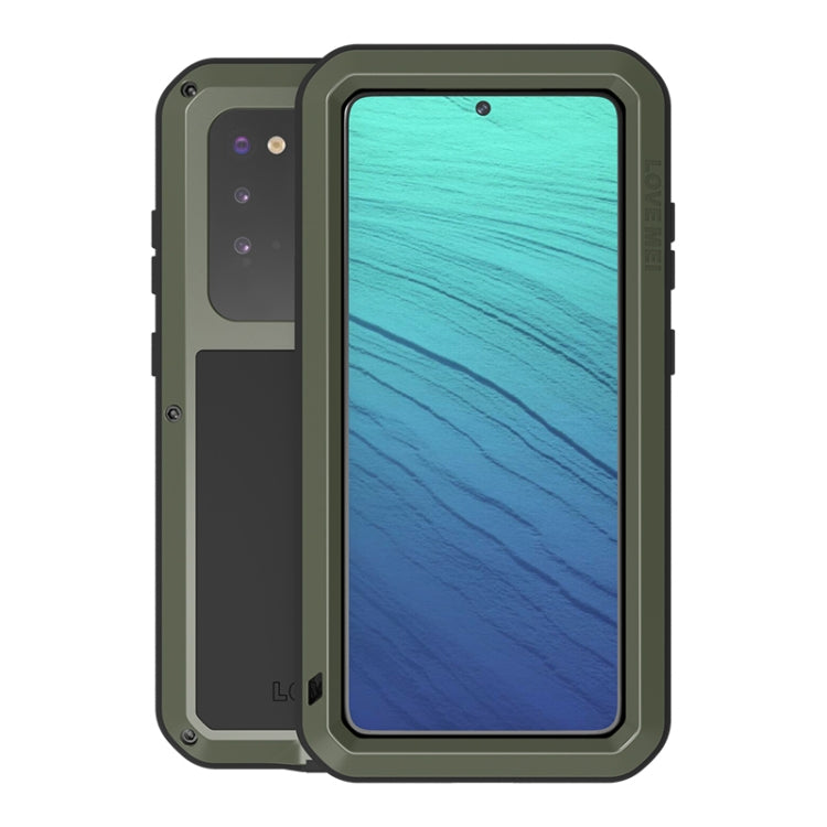 For Galaxy S20 LOVE MEI Metal Shockproof Waterproof Dustproof Protective Case(Army Green) - Galaxy Phone Cases by LOVE MEI | Online Shopping South Africa | PMC TechLife | Buy Now Pay Later Mobicred