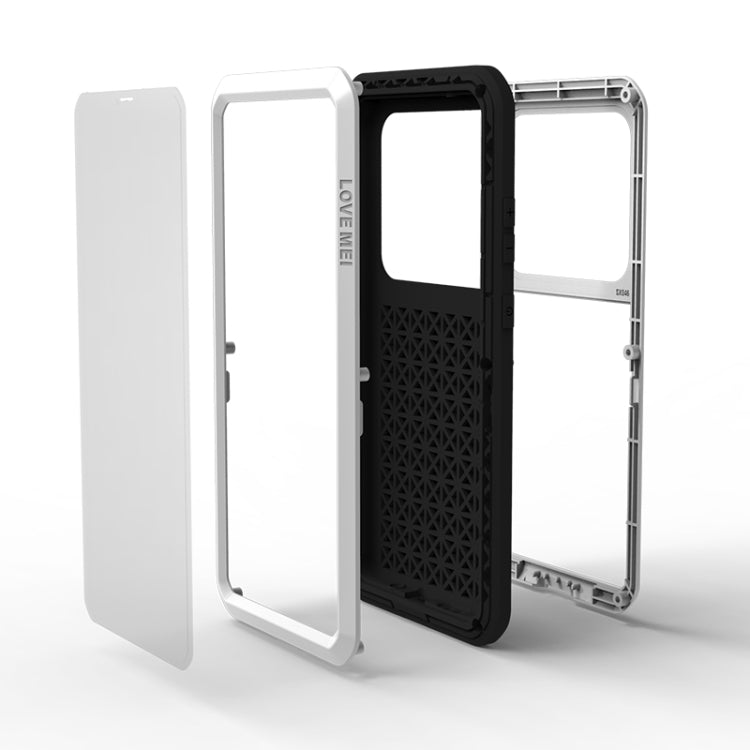 For Galaxy S20 Ultra LOVE MEI Metal Shockproof Waterproof Dustproof Protective Case(White) - free shipping - PMC TechLife - Order now!