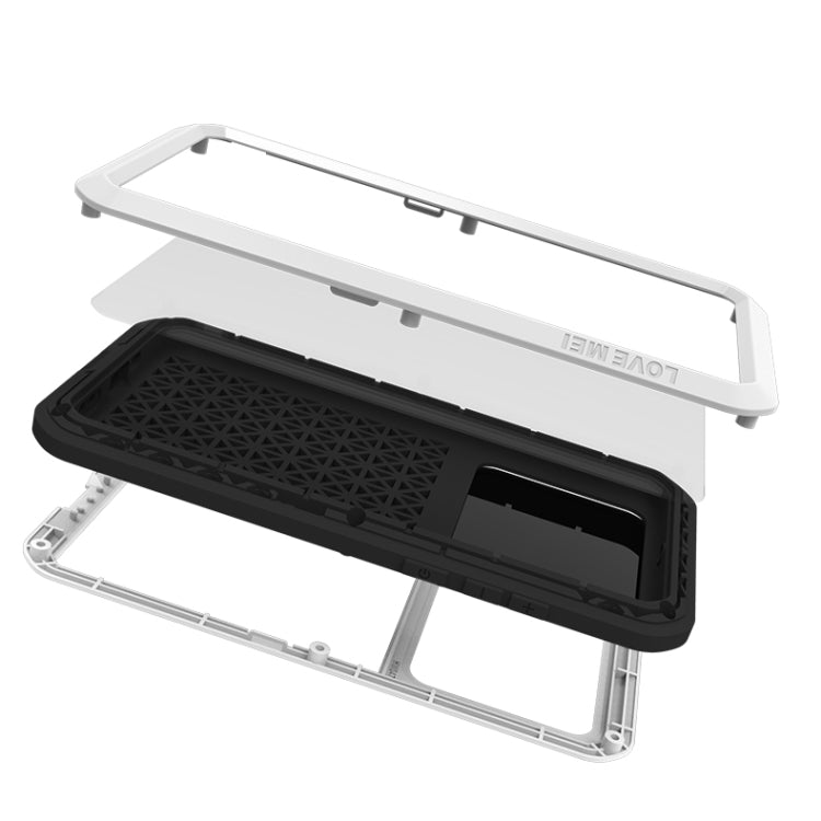 For Huawei P40 LOVE MEI Metal Shockproof Waterproof Dustproof Protective Case(White) - free shipping - PMC TechLife - Order now!