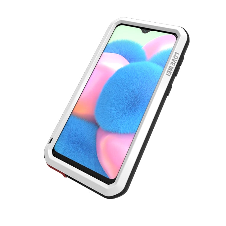 For Galaxy A30s LOVE MEI Metal Shockproof Waterproof Dustproof Protective Case(White) - Galaxy Phone Cases by LOVE MEI | Online Shopping South Africa | PMC Jewellery