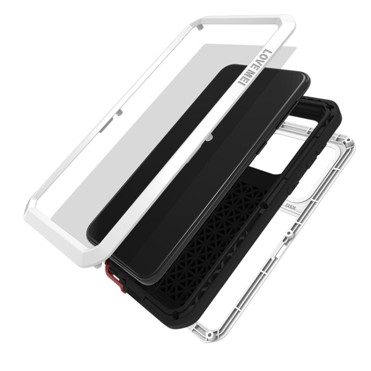 For Galaxy A30s LOVE MEI Metal Shockproof Waterproof Dustproof Protective Case(White) - Galaxy Phone Cases by LOVE MEI | Online Shopping South Africa | PMC TechLife | Buy Now Pay Later Mobicred