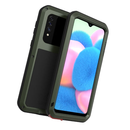 For Galaxy A30s LOVE MEI Metal Shockproof Waterproof Dustproof Protective Case(Army Green) - Galaxy Phone Cases by LOVE MEI | Online Shopping South Africa | PMC Jewellery