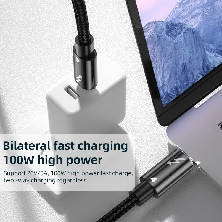 100W Type-C to Type-C Compatible Thunderbolt 4 Full-function Data Cable, Length:0.5m - USB-C & Type-C Cable by PMC TechLife | Online Shopping South Africa | PMC TechLife | Buy Now Pay Later Mobicred