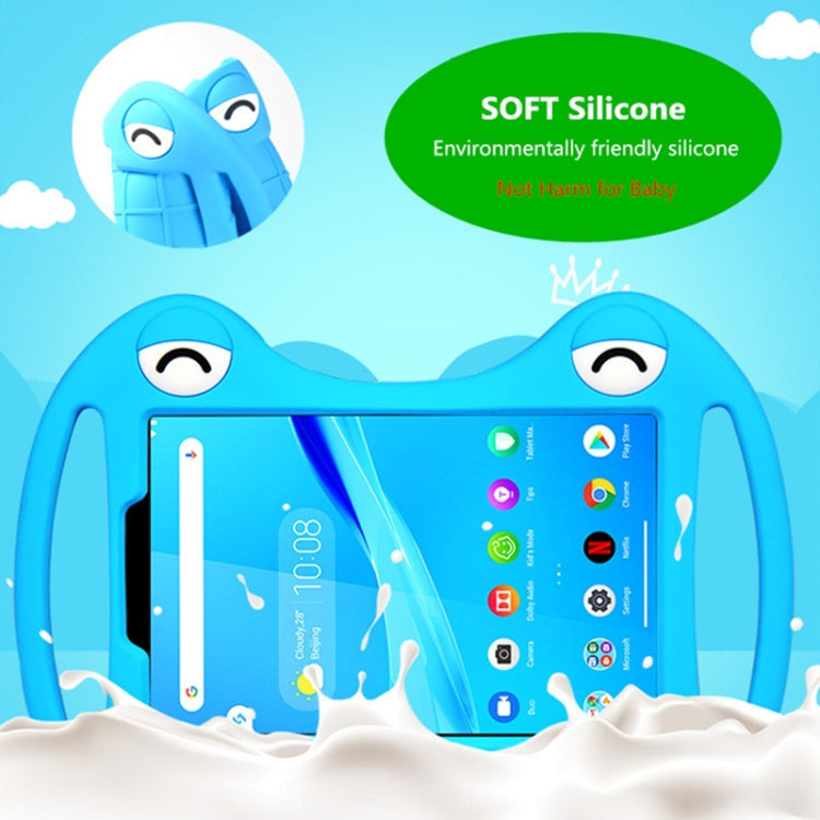 For TCL Tab 8 4G Cartoon Silicone Shockproof Protective Tablet Case with Stand & Handheld(Blue) - Others by PMC TechLife | Online Shopping South Africa | PMC TechLife | Buy Now Pay Later Mobicred
