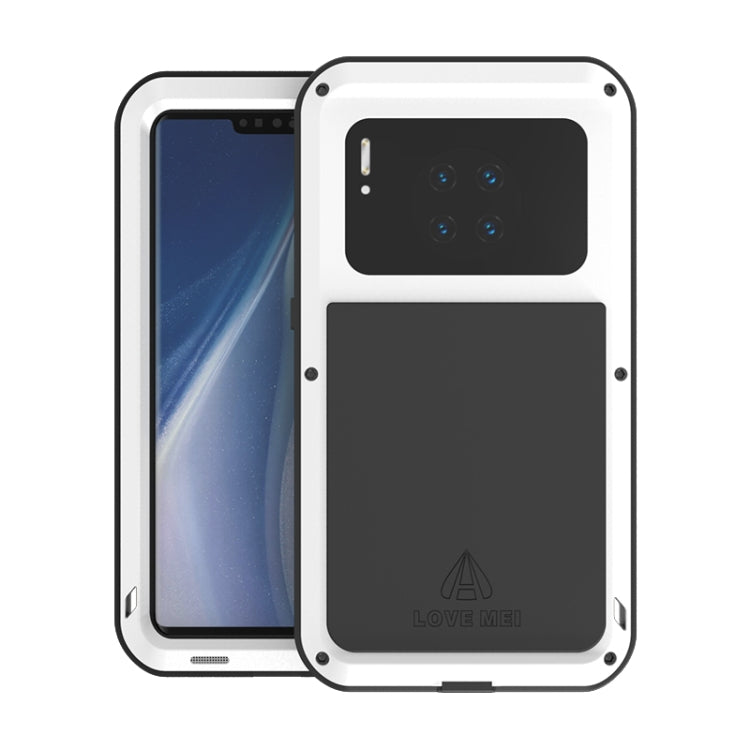 For Huawei Mate 30 Pro LOVE MEI Metal Shockproof Waterproof Dustproof Protective Case(White) - free shipping - PMC TechLife - Order now!