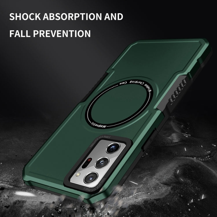 For Samsung Galaxy Note20 Ultra MagSafe Shockproof Armor Phone Case(Dark Green) - Galaxy Phone Cases by PMC TechLife | Online Shopping South Africa | PMC TechLife
