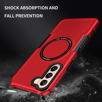 For Samsung Galaxy S21 5G MagSafe Shockproof Armor Phone Case(Red) - Galaxy S21 5G Cases by PMC Jewellery | Online Shopping South Africa | PMC Jewellery