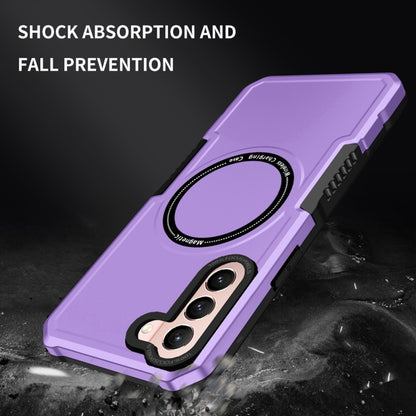 For Samsung Galaxy S21 5G MagSafe Shockproof Armor Phone Case(Purple) - Galaxy S21 5G Cases by PMC Jewellery | Online Shopping South Africa | PMC Jewellery