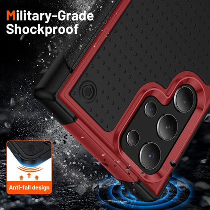 For Samsung Galaxy S22 Ultra 5G PC + TPU Shockproof Protective Phone Case(Red+Black) - Galaxy S22 Ultra 5G Cases by PMC Jewellery | Online Shopping South Africa | PMC Jewellery | Buy Now Pay Later Mobicred