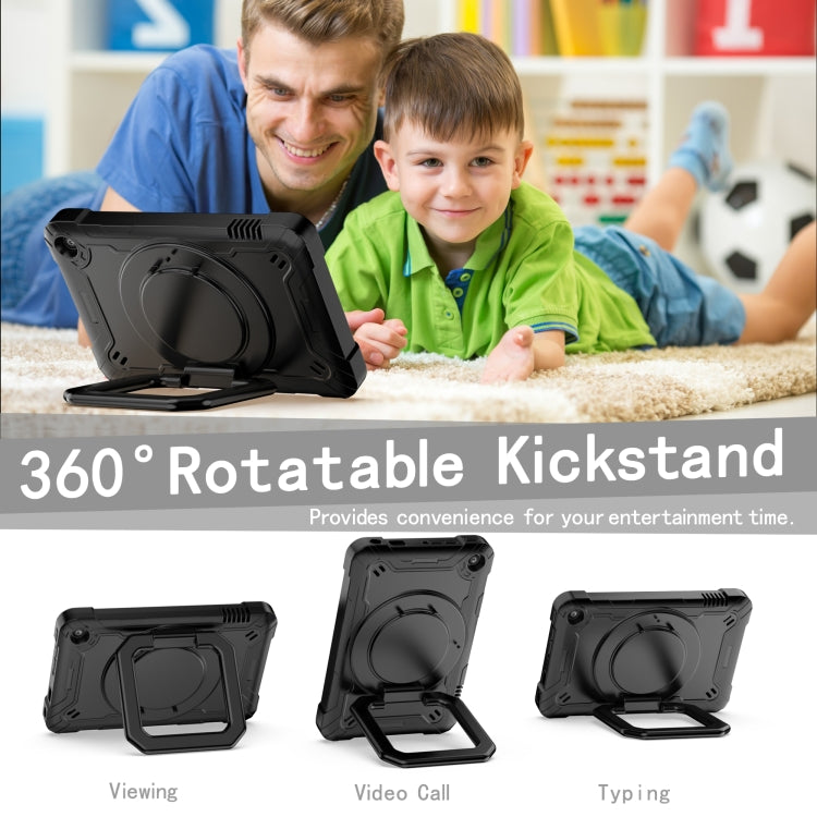 For Amazon Kindle Fire 7 2022 Silicone + PC Bracelet Holder Tablet Case(Black) - Amazon by PMC TechLife | Online Shopping South Africa | PMC TechLife | Buy Now Pay Later Mobicred