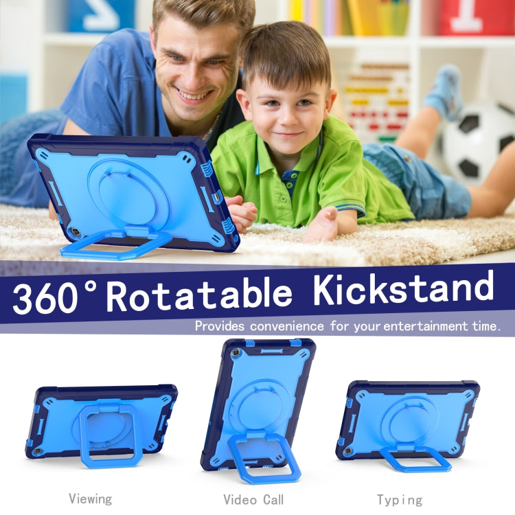 For Lenovo Tab M10 Plus 10.6 3rd Gen 2022 Silicone + PC Bracelet Holder Tablet Case(Navy Blue + Blue) - Lenovo by PMC TechLife | Online Shopping South Africa | PMC TechLife | Buy Now Pay Later Mobicred