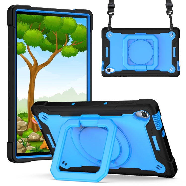 For Lenovo Tab M10 HD 2nd Gen Silicone + PC Bracelet Holder Tablet Case(Black + Blue) - Lenovo by PMC TechLife | Online Shopping South Africa | PMC TechLife | Buy Now Pay Later Mobicred