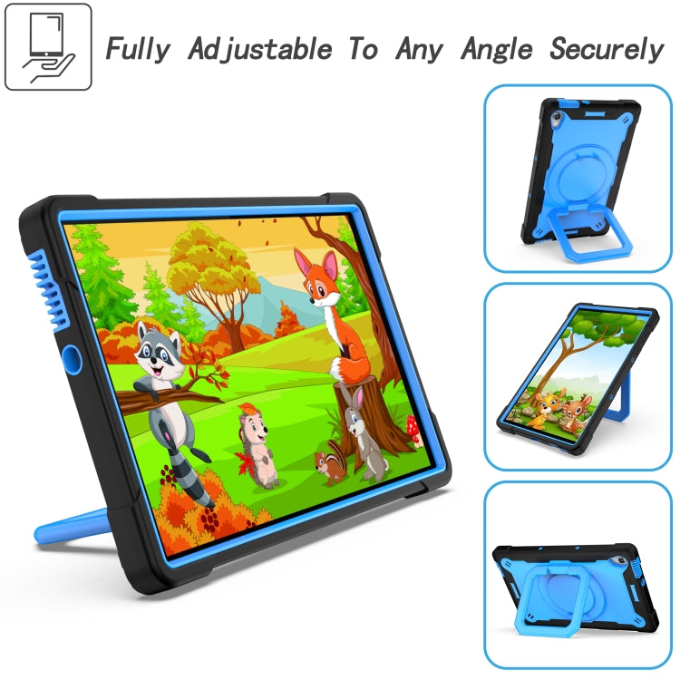 For Lenovo Tab M10 HD 2nd Gen Silicone + PC Bracelet Holder Tablet Case(Black + Blue) - Lenovo by PMC TechLife | Online Shopping South Africa | PMC TechLife | Buy Now Pay Later Mobicred