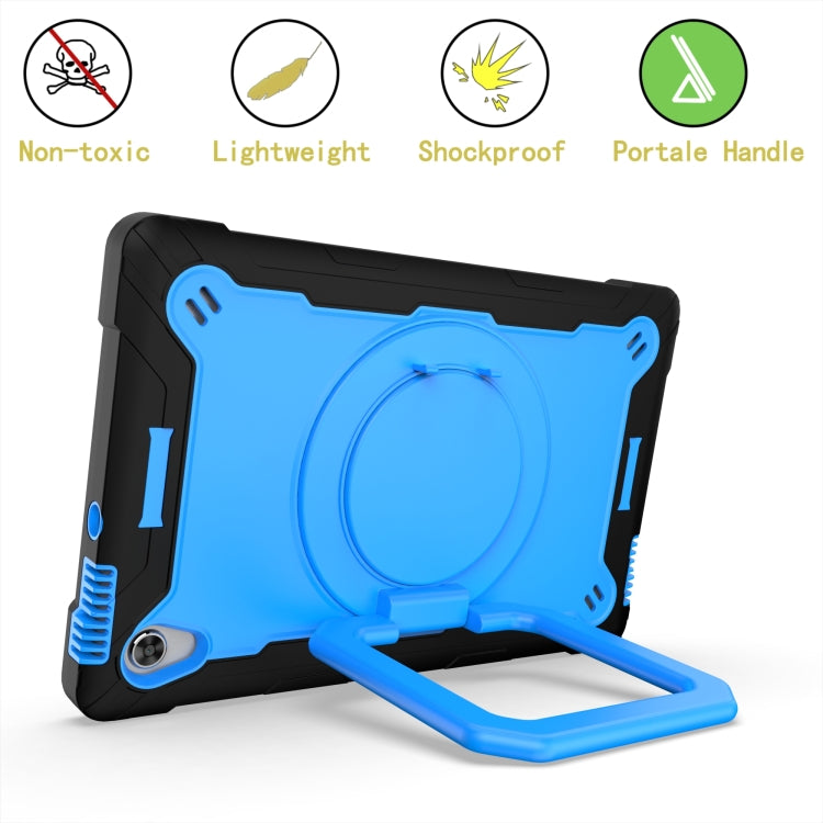 For Lenovo Tab M10 HD 2nd Gen Silicone + PC Bracelet Holder Tablet Case(Black + Blue) - Lenovo by PMC TechLife | Online Shopping South Africa | PMC TechLife | Buy Now Pay Later Mobicred