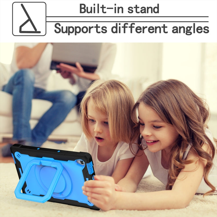 For Lenovo Tab M10 HD 2nd Gen Silicone + PC Bracelet Holder Tablet Case(Black + Blue) - Lenovo by PMC TechLife | Online Shopping South Africa | PMC TechLife | Buy Now Pay Later Mobicred