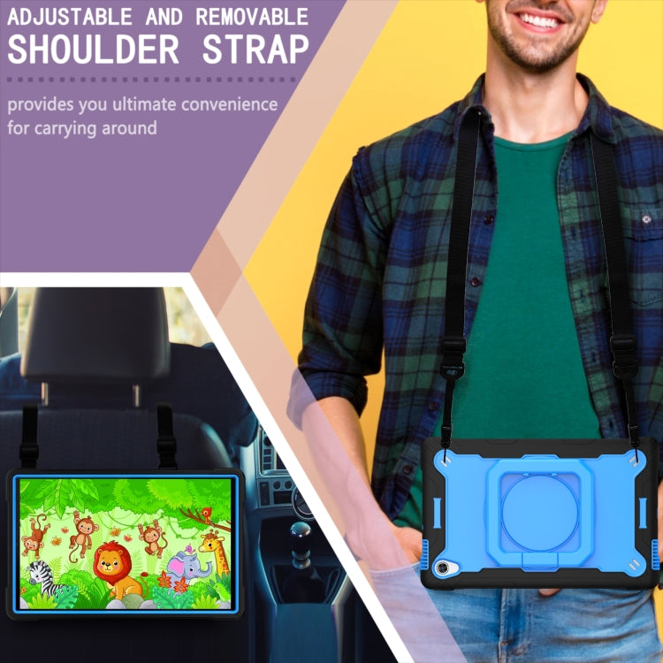 For Lenovo Tab M10 HD 2nd Gen Silicone + PC Bracelet Holder Tablet Case(Black + Blue) - Lenovo by PMC TechLife | Online Shopping South Africa | PMC TechLife | Buy Now Pay Later Mobicred