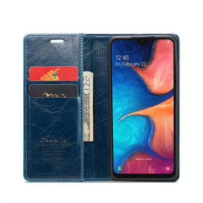 For Samsung Galaxy A20／A30／M10S CaseMe 003 Crazy Horse Texture Leather Phone Case(Blue) - Galaxy Phone Cases by CaseMe | Online Shopping South Africa | PMC Jewellery | Buy Now Pay Later Mobicred