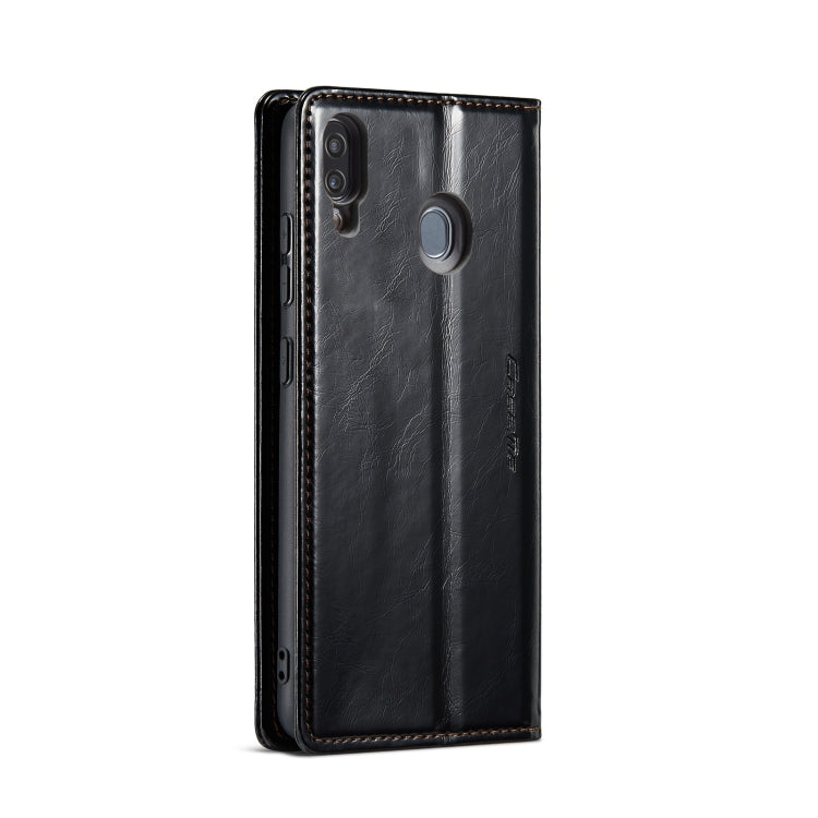 For Samsung Galaxy A20／A30／M10S CaseMe 003 Crazy Horse Texture Leather Phone Case(Black) - Galaxy Phone Cases by CaseMe | Online Shopping South Africa | PMC Jewellery | Buy Now Pay Later Mobicred