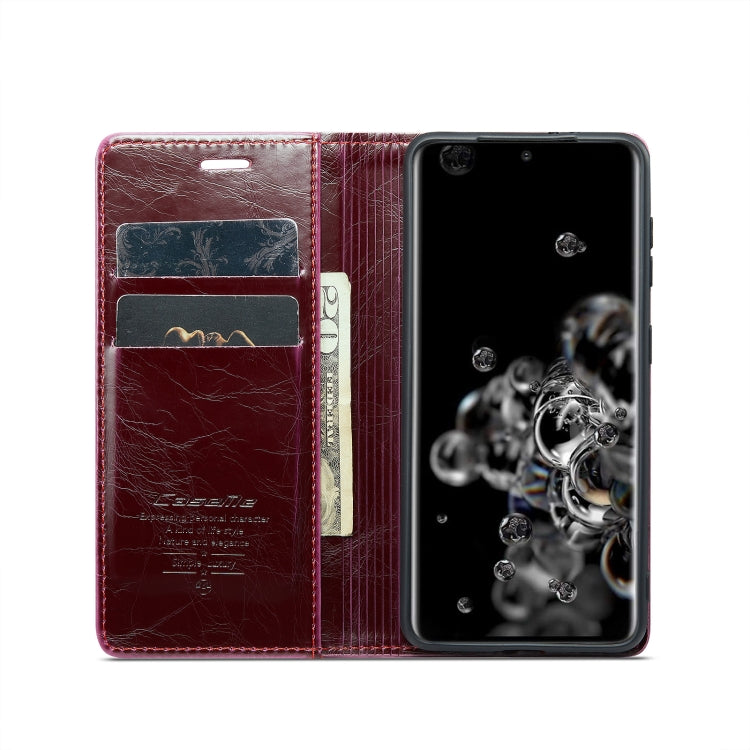 For Samsung Galaxy S20 Ultra CaseMe 003 Crazy Horse Texture Leather Phone Case(Wine Red) - Galaxy Phone Cases by CaseMe | Online Shopping South Africa | PMC Jewellery | Buy Now Pay Later Mobicred