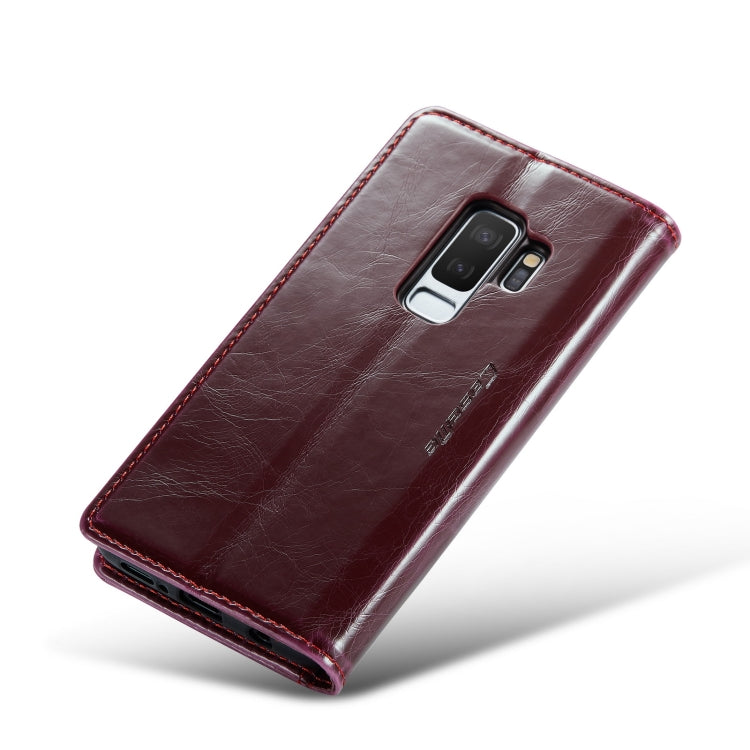 For Samsung Galaxy S9+ CaseMe 003 Crazy Horse Texture Leather Phone Case(Wine Red) - Galaxy Phone Cases by CaseMe | Online Shopping South Africa | PMC Jewellery | Buy Now Pay Later Mobicred