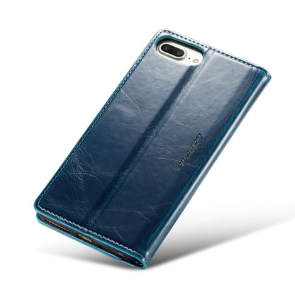 For iPhone 6 Plus/7 Plus/8 Plus CaseMe 003 Crazy Horse Texture Leather Phone Case(Blue) - More iPhone Cases by CaseMe | Online Shopping South Africa | PMC Jewellery | Buy Now Pay Later Mobicred