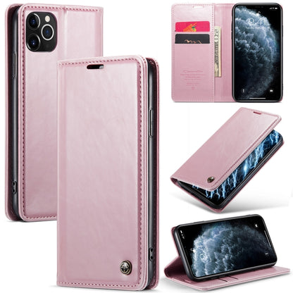 For iPhone 11 Pro Max CaseMe 003 Crazy Horse Texture Leather Phone Case(Rose Gold) - iPhone 11 Pro Max Cases by CaseMe | Online Shopping South Africa | PMC Jewellery | Buy Now Pay Later Mobicred