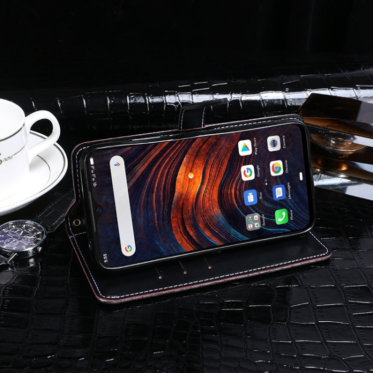 For Ulefone Armor 7 idewei Crocodile Texture Horizontal Flip Leather Case with Holder & Card Slots & Wallet(Dark Blue) - free shipping - PMC Jewellery - Order now!