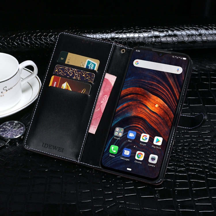 For Ulefone Armor 7 idewei Crocodile Texture Horizontal Flip Leather Case with Holder & Card Slots & Wallet(Dark Blue) - free shipping - PMC Jewellery - Order now!