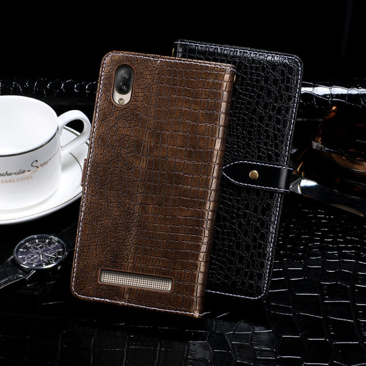 For Doogee X90 idewei Crocodile Texture Horizontal Flip Leather Case with Holder & Card Slots & Wallet(Black) - free shipping - PMC TechLife - Order now!