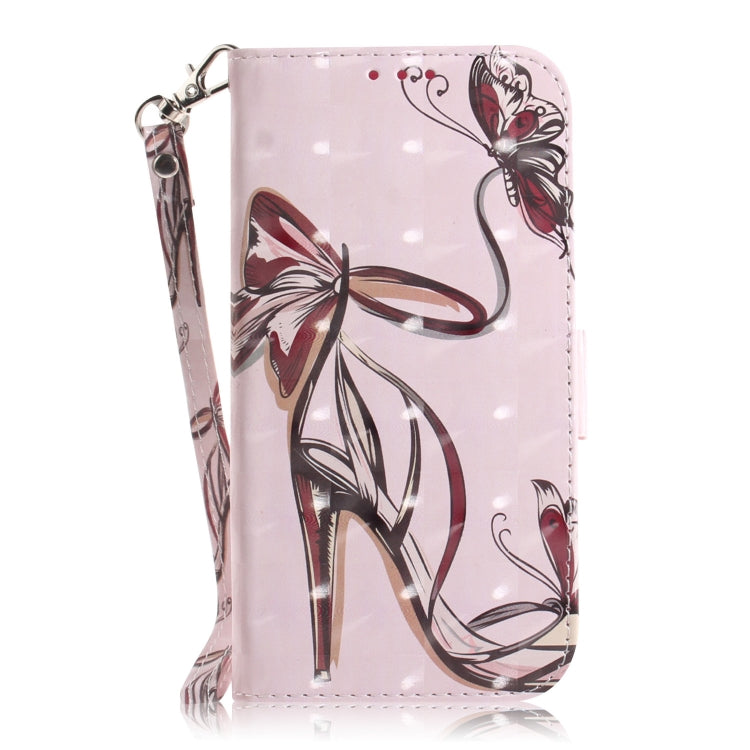 For Huawei nova Y70 Plus 3D Colored Pattern Flip Leather Phone Case(Butterfly High-heeled) - Huawei Cases by PMC TechLife | Online Shopping South Africa | PMC TechLife