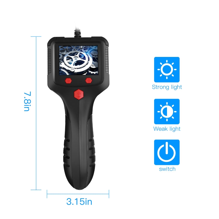P100 8mm Side 2.4 inch HD Handheld Endoscope Hardlinewith with LCD Screen, Length:5m -  by PMC TechLife | Online Shopping South Africa | PMC TechLife | Buy Now Pay Later Mobicred