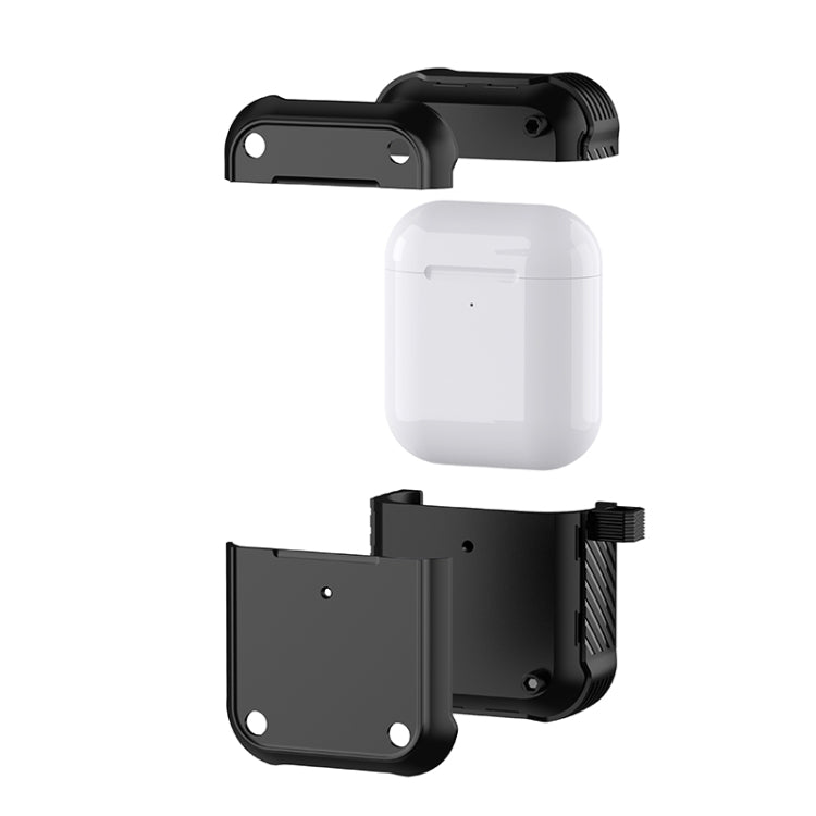 For AirPods 1 / 2 Wing TPU + PC Shockproof Earphone Protective Case(Black Yellow) - For AirPods 1/2 by PMC Jewellery | Online Shopping South Africa | PMC Jewellery | Buy Now Pay Later Mobicred
