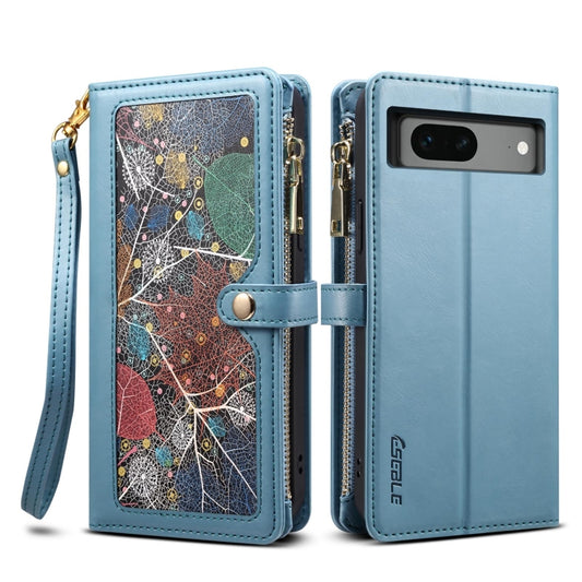 For Google Pixel 7 5G ESEBLE Star Series Lanyard Zipper Wallet RFID Leather Case(Blue) - Google Cases by ESEBLE | Online Shopping South Africa | PMC Jewellery | Buy Now Pay Later Mobicred