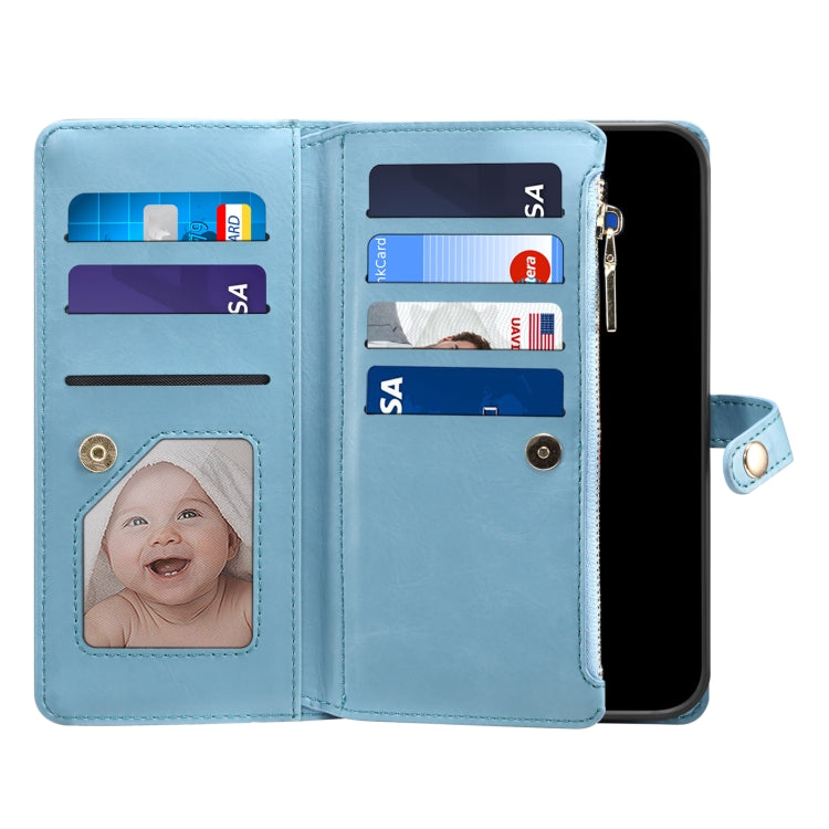 For Google Pixel 7 5G ESEBLE Star Series Lanyard Zipper Wallet RFID Leather Case(Blue) - Google Cases by ESEBLE | Online Shopping South Africa | PMC TechLife | Buy Now Pay Later Mobicred