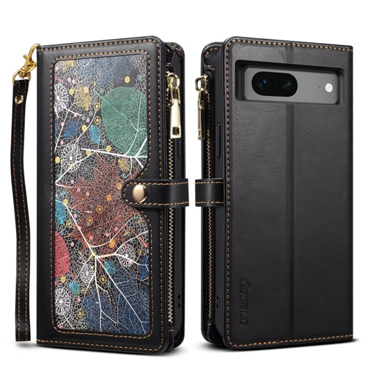 For Google Pixel 7 5G ESEBLE Star Series Lanyard Zipper Wallet RFID Leather Case(Black) - Google Cases by ESEBLE | Online Shopping South Africa | PMC Jewellery | Buy Now Pay Later Mobicred