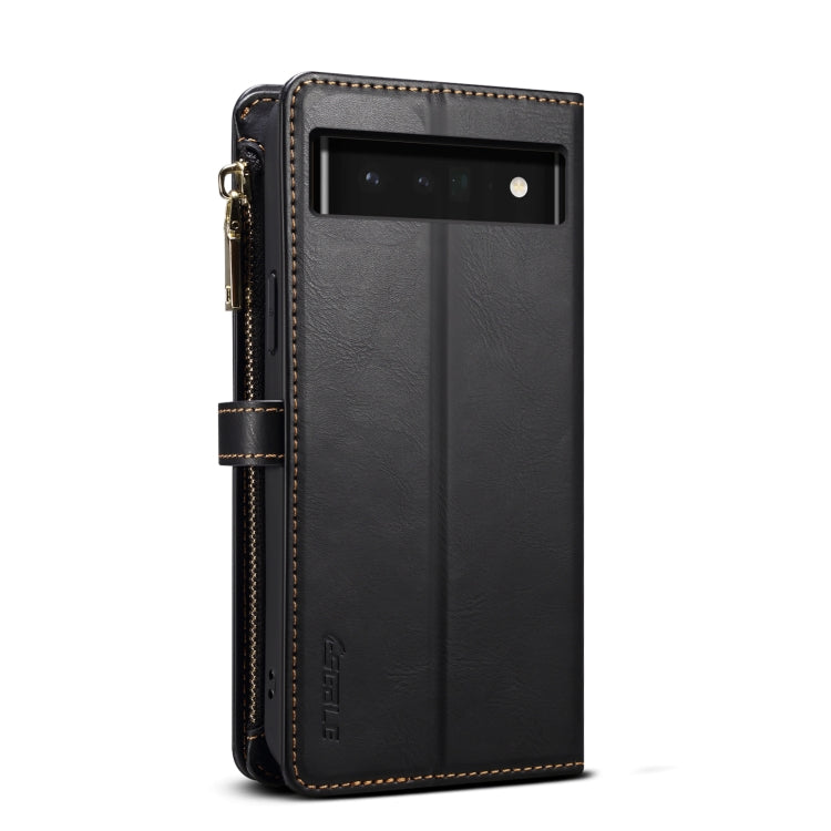 For Google Pixel 6 Pro ESEBLE Star Series Lanyard Zipper Wallet RFID Leather Case(Black) - Google Cases by ESEBLE | Online Shopping South Africa | PMC TechLife | Buy Now Pay Later Mobicred
