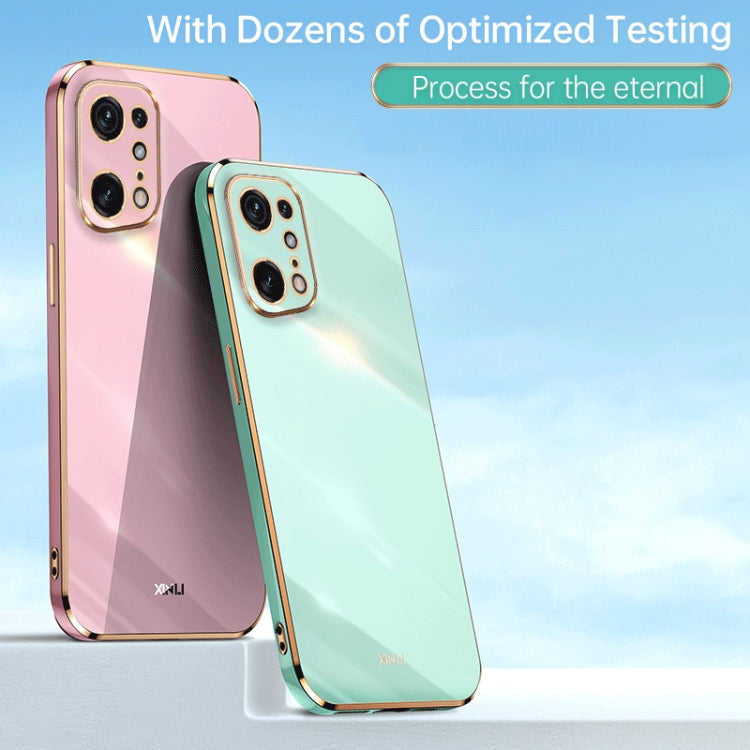 For OPPO Find X5 Pro XINLI Straight 6D Plating Gold Edge TPU Phone Case(Black) - OPPO Cases by PMC TechLife | Online Shopping South Africa | PMC TechLife | Buy Now Pay Later Mobicred