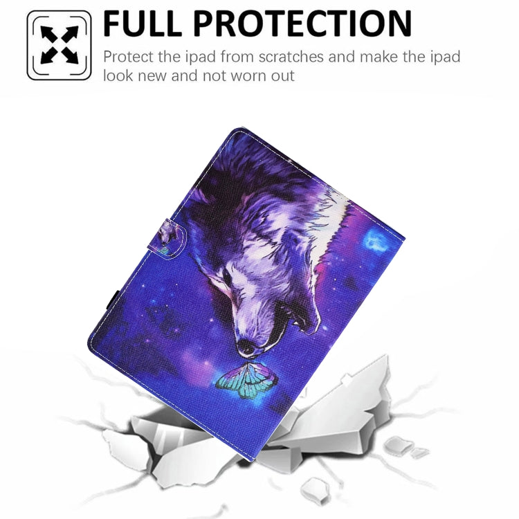 For 10 inch Tablet Electric Pressed TPU Leather Tablet Case(Butterfly Wolf) - 10 - 11 inch by PMC TechLife | Online Shopping South Africa | PMC TechLife | Buy Now Pay Later Mobicred