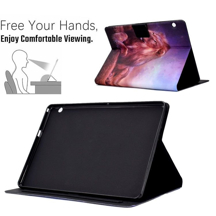 For Huawei MediaPad T3 10 Electric Pressed TPU Leather Tablet Case(Lion King) - Huawei by PMC TechLife | Online Shopping South Africa | PMC TechLife | Buy Now Pay Later Mobicred
