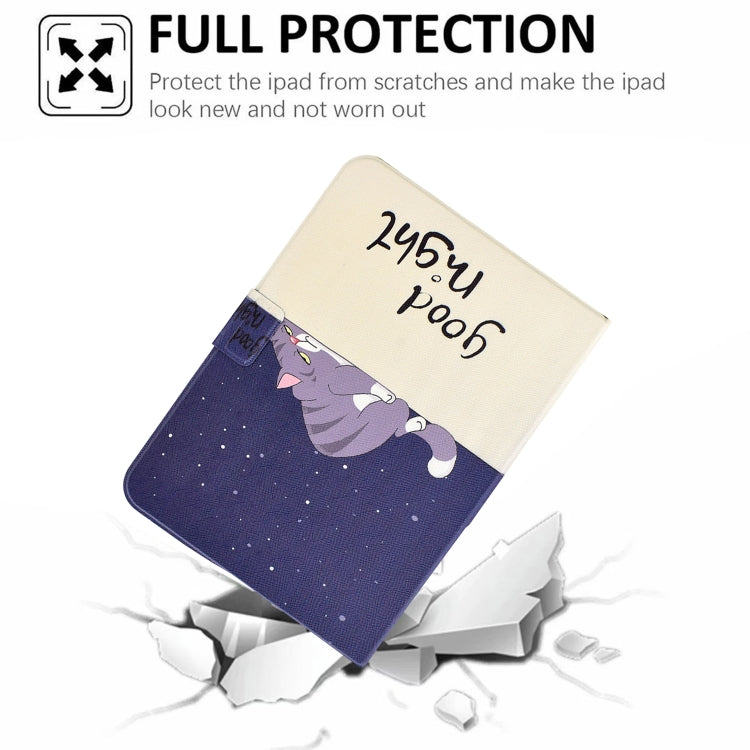 For Huawei MatePad T 10 / T 10s Electric Pressed TPU Leather Tablet Case(Lazy Cat) - Huawei by PMC TechLife | Online Shopping South Africa | PMC TechLife | Buy Now Pay Later Mobicred
